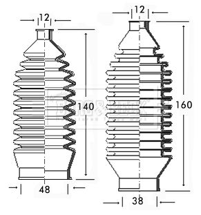 BORG & BECK Putekļusargu komplekts, Stūres iekārta BSG3079